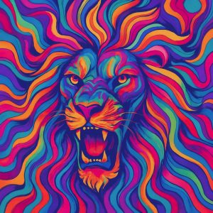 lion enervé