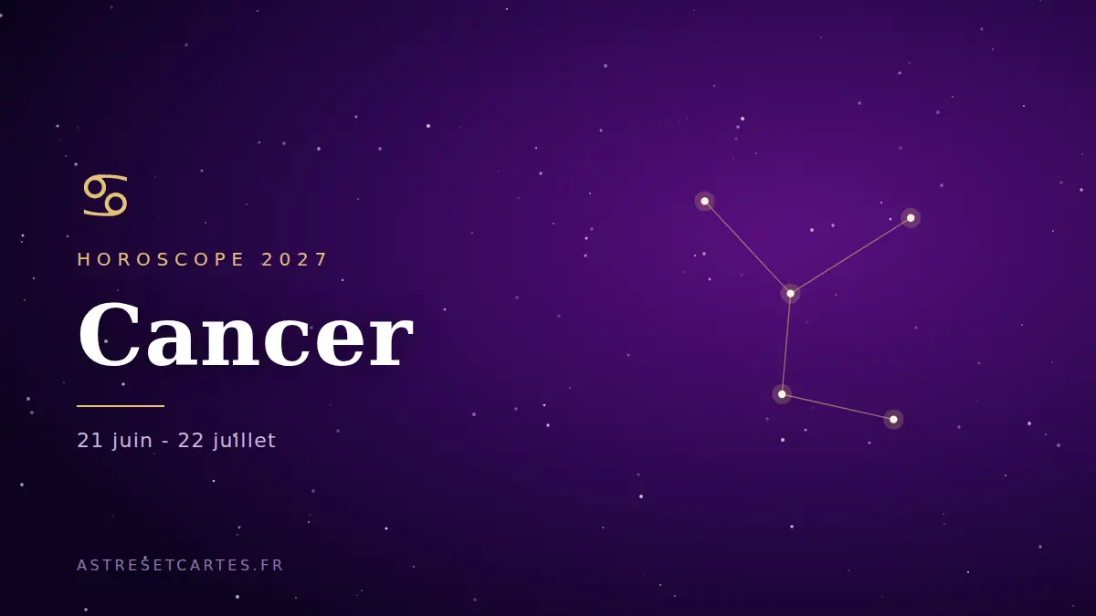 Horoscope 2027 du Cancer : la constellation du Cancer sur un ciel étoilé