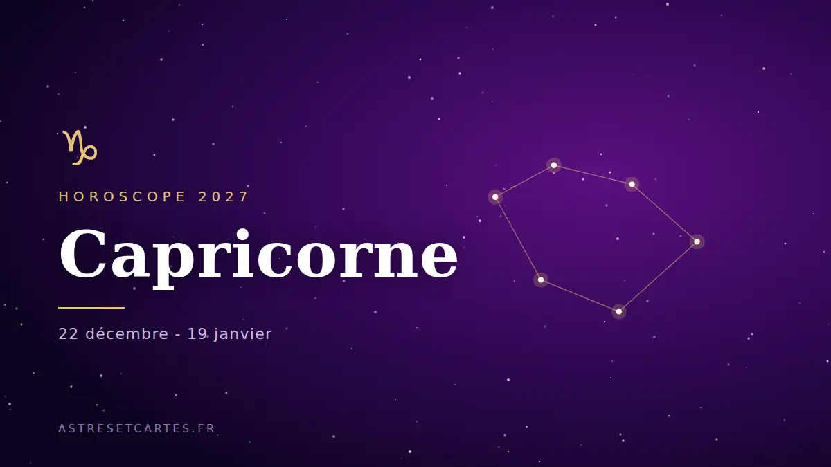 Horoscope 2027 du Capricorne : la constellation du Capricorne sur un ciel étoilé