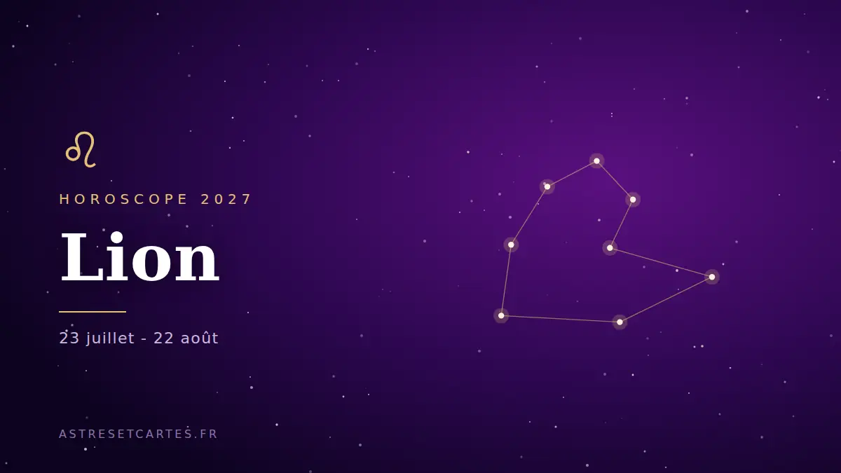 Horoscope 2027 du Lion : la constellation du Lion sur un ciel étoilé