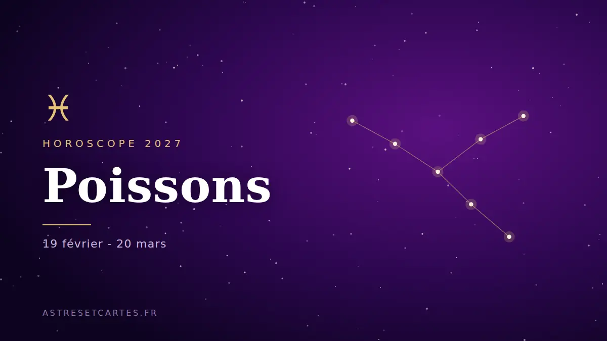 Horoscope 2027 des Poissons : la constellation des Poissons sur un ciel étoilé