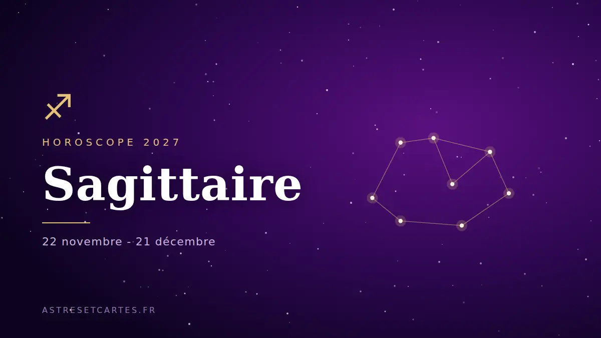 Horoscope 2027 du Sagittaire : la constellation du Sagittaire sur un ciel étoilé