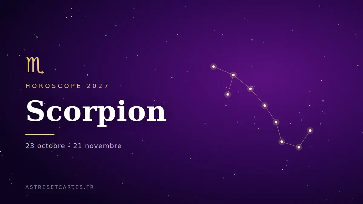 Horoscope 2027 du Scorpion : la constellation du Scorpion sur un ciel étoilé