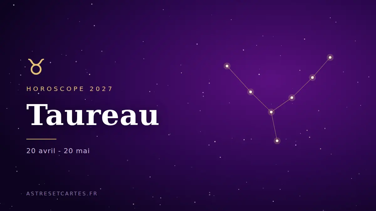 Horoscope 2027 du Taureau : la constellation du Taureau sur un ciel étoilé