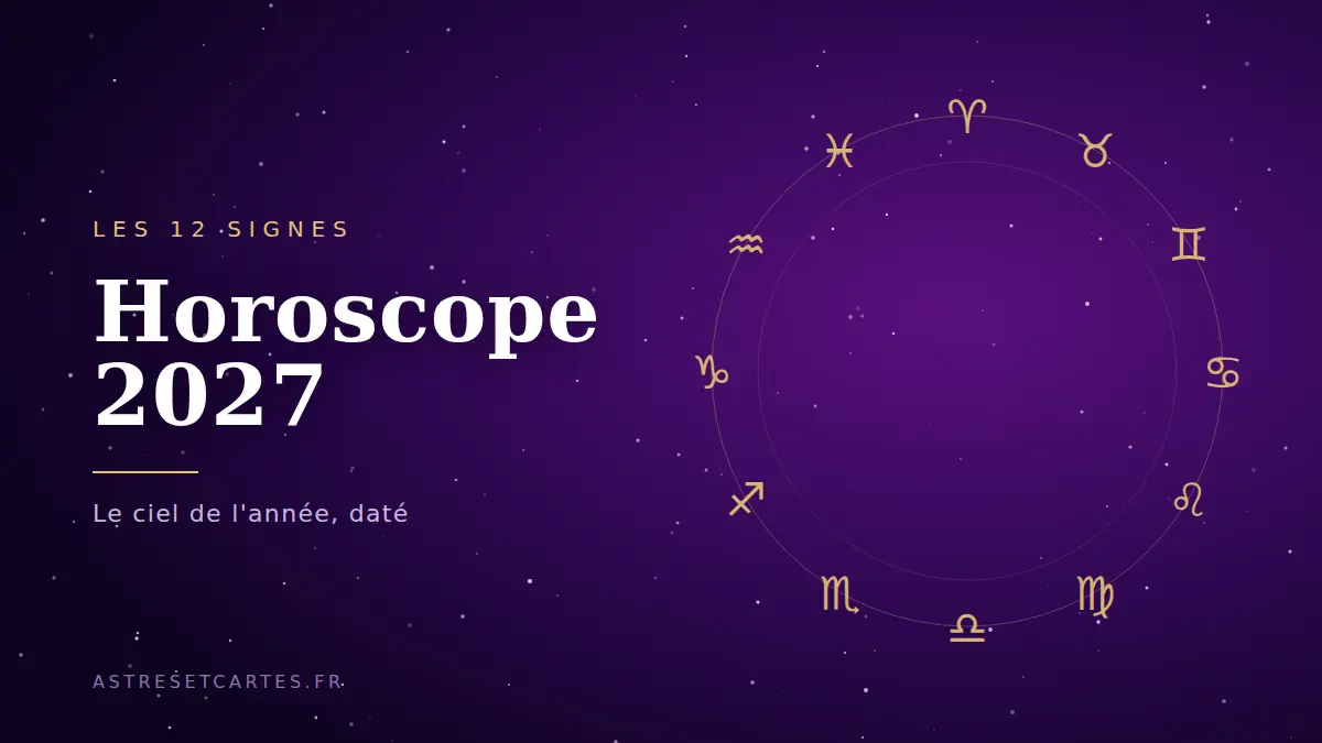 Horoscope 2027 : la roue des douze signes du zodiaque sur un ciel étoilé